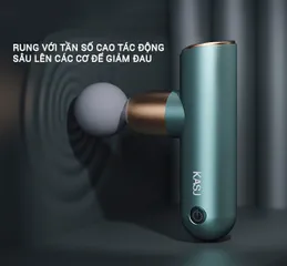 Máy massage cầm tay cao cấp KASJ A3 - Thiết bị trị liệu cơ bắp, thư giãn tinh thần, 4 đầu massage đa năng, sạc Type-C, dễ sử dụng