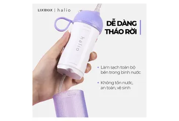 Máy tăm nước cầm tay Halio UltraClean Oral Irrigator Periwinkle - Loại bỏ 99% mảng bám thức ăn, bảo vệ sức khỏe răng miệng