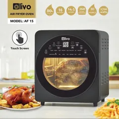 Nồi Chiên Không Dầu Olivo AF15 15 Lit - Công Suất 2000W, Nhiệt Độ Tối Đa 220°C, Chiên Gà, Vịt Nguyên Con Dễ Dàng