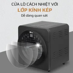 Nồi Chiên Không Dầu Olivo AF15 15 Lit - Công Suất 2000W, Nhiệt Độ Tối Đa 220°C, Chiên Gà, Vịt Nguyên Con Dễ Dàng