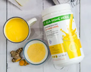 Sữa Nghệ Hera Bổ Sung Dinh Dưỡng - Hỗ Trợ Tiêu Hóa và Làm Đẹp Da - Chất Curcumin Từ Nghệ Vàng, Nguyên Liệu Nhập Khẩu Chất Lượng