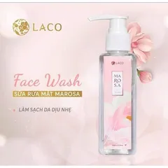 Sữa Rửa Mặt Marosa Laco 100ml - Gel Làm Sạch Da Tự Nhiên, Dưỡng Ẩm Mịn Màng, Phù Hợp Với Mọi Loại Da