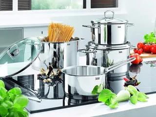 Bộ Nồi Silit Alicante 10 Món Bếp Từ - Thép Không Gỉ 18/10, Công Nghệ Silitherm, Đa Dạng Kích Thước, Giữ Nhiệt Tối Ưu, Siêu Bền