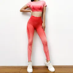 Bộ quần áo tập gym thể thao nữ AMIN AM003 ôm sát tôn dáng, thiết kế ombre thời trang, chất liệu mềm mại, thoáng mát - S/M/L