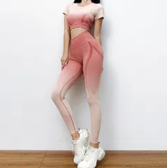 Bộ quần áo tập gym thể thao nữ AMIN AM003 ôm sát tôn dáng, thiết kế ombre thời trang, chất liệu mềm mại, thoáng mát - S/M/L