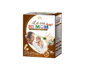Cốm lợi sữa Hapi Hi Mom - Hỗ trợ tăng tiết sữa cho mẹ sau sinh, nguồn dưỡng chất tự nhiên cho mẹ và bé, hộp 30 gói 10ml