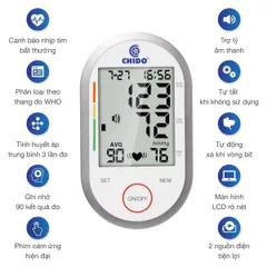 Máy Đo Huyết Áp Cảm Ứng CHIDO PG-800B28 - Tự Động Đo Huyết Áp & Nhịp Tim, Công Nghệ Nhật Bản, Dễ Sử Dụng, Kết Quả Chính Xác