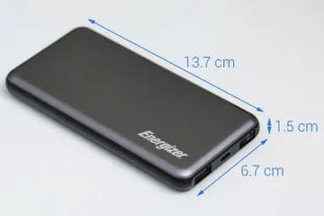 Pin sạc dự phòng Energizer UE10046 10.000 mAh Polymer - 2 cổng USB, thiết kế gọn nhẹ, sạc nhanh cho điện thoại và thiết bị di động