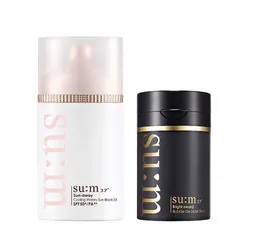 Set Kem Chống Nắng Su:m37 Sun-Away Cooling Watery - SPF 50+ cho mọi loại da, không kích ứng, bao gồm mặt nạ thải độc 50ml.