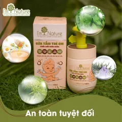 Sữa Tắm Trẻ Em I'm Nature 120ml - Hỗ Trợ Ngừa Rôm Sảy, Làm Mát Da, An Toàn Cho Bé, Với Tinh Dầu Thiên Nhiên