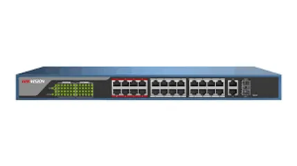 Switch mạng 24 cổng PoE Hikvision DS-3E1326P-EI - Công suất 370W, thiết kế chắc chắn, khoảng cách truyền tới 300m, chính hãng chất lượng cao