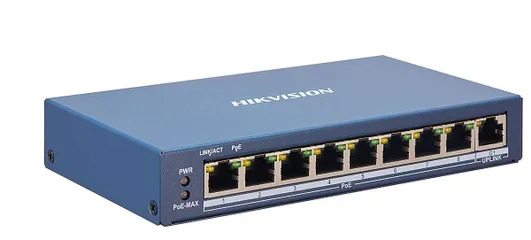 Switch Poe 8 cổng Hikvision DS-3E1309P-EI - Thiết Bị Mạng Kim Loại Hỗ Trợ Quản Lý Từ Xa, Công Suất 110W, Khoảng Cách Truyền 300m