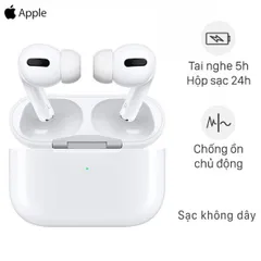 Tai Nghe Apple AirPods Pro Chính Hãng - Không Dây, Khử Tiếng Ồn, Thời Gian Sử Dụng 24 Giờ, Kết Nối Bluetooth 5.0, Tiện Lợi Cho Các Thiết Bị Apple
