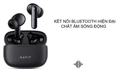 Tai Nghe Bluetooth Havit TW 967 - Thiết Kế Công Thái Học Thời Trang, Âm Thanh Chân Thực, Thời Gian Nghe Lên Đến 5 Giờ