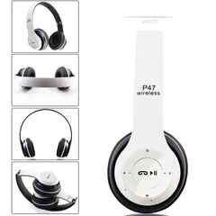 Tai Nghe Chụp Tai Bluetooth P47 - Âm Thanh Sống Động, Bass Mạnh, Kết Nối Không Dây Tiện Lợi cho Smartphone và Laptop
