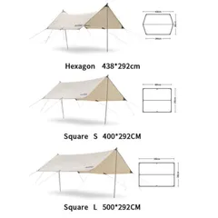 Tăng Dã Ngoại Kèm Trụ Glamping NatureHike NH20TM006 - Lều Dã Ngoại Chống Thấm Nước, Chỗ Nghỉ Ngơi An Toàn Cho Gia Đình, Nhóm Bạn