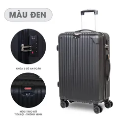 Vali kéo du lịch Bamozo 8801 bền chắc, nhựa ABS nhẹ, chống trầy xước - Lựa chọn hoàn hảo cho chuyến du lịch tiện lợi