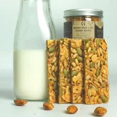 Bánh Ngũ Cốc Hạnh Nhân GUfoods 250g - Snack Bổ Dưỡng Chất Xơ Cao, Không Đường, Nguyên Liệu Thiên Nhiên, Ăn Kiêng An Toàn