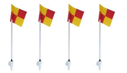 Bộ 4 Trụ Cờ Góc Sân Bóng Đá Vifa 102867 - Chất Liệu PVC Bền Chắc, Tiêu Chuẩn Thi Đấu Chuyên Nghiệp, Màu Vàng - Đỏ
