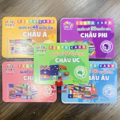Bộ Thẻ Học Thông Minh Flash Card Quốc Kỳ 175 Quốc Gia - Phát Triển Tư Duy Cho Trẻ Em 2-6 Tuổi, Hình Ảnh Rõ Nét, Màu Sắc Sinh Động