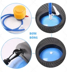 Bóng Tập Yoga Thăng Bằng Bosu BO0009 - Dụng Cụ Tập Thể Dục Kèm Bơm và Dây Kéo Thể Lực Chịu Tải Tối Đa 130kg