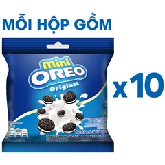 Combo 2 Hộp Bánh Quy Oreo Mini Vị Socola & Vani - Bánh Ngọt Giòn Rụm Cho Gia Đình, Snack Ngon Hàng Đầu Kids