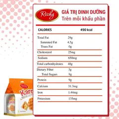 Combo 4 Bịch Bánh Karo Trứng Tươi Chà Bông Phô Mai Hoàng Kim - Bánh Ngon Nhẹ, Dinh Dưỡng, Tiện Lợi Mang Theo