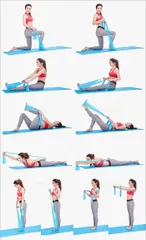 Dây Tập Thể Lực Bản Thun Cao Cấp - Dây Đàn Hồi Điều Chỉnh, Tập Gym, Yoga Cho Cơ Bắp Mạnh Mẽ, Màu Sắc Đa Dạng