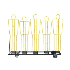 Hàng Rào Đá Phạt VF 102536 - Dụng Cụ Tập Bóng Đá Chất Lượng Cao, 5 Hình Nộm Bằng Sắt, Sơn Tĩnh Điện, Phù Hợp Tập Luyện Sút Phạt