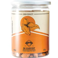 Hạt Hạnh Nhân Rang Mộc DK Harvest Nguyên Vị - Hạt Dinh Dưỡng Tự Nhiên, Giàu Chất Xơ, Tốt Cho Sức Khỏe, Đóng Gói 250g/500g