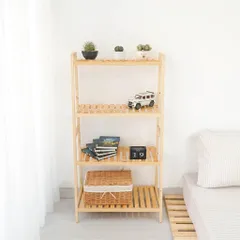 Kệ Chữ A Gỗ Thông 4 Tầng Phong Cách Hàn Quốc - Giá Sách Đa Năng Cho Phòng Ngủ, Văn Phòng, Homestay, Gọn Gàng, Hiện Đại