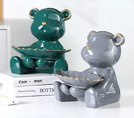 Khay Đựng Đồ Hình Gấu Sứ BearBrick - Đồ Trang Trí Nhà Cửa Dễ Thương, Gốm Sứ Cao Cấp, Xu Hướng Hoàng Gia Bắc Âu