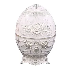 Lọ Đựng Tăm Hoàng Kim Hình Quả Trứng - Thiết Kế Tân Cổ Điển Sang Trọng - Trang Trí Bàn Ăn Hiện Đại