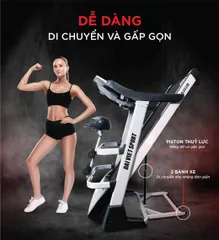 Máy Chạy Bộ Điện Đại Việt DV-S202M 2.5 HP - Treadmill Đa Chức Năng Tập Luyện Hiệu Quả Tại Nhà, Hỗ Trợ Giảm Cân và Thân Hình Đẹp