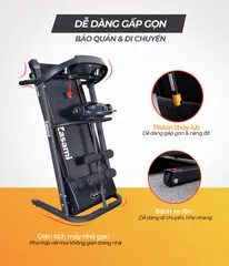Máy Chạy Bộ Điện Zasami Fly KZ-G7380 - Thiết Kế Gập Gọn, Động Cơ 1.25HP và 12 Chương Trình Tập Luyện Kết Hợp Massage