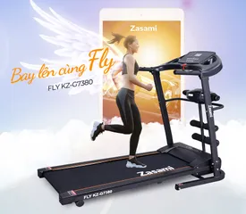 Máy Chạy Bộ Điện Zasami Fly KZ-G7380 - Thiết Kế Gập Gọn, Động Cơ 1.25HP và 12 Chương Trình Tập Luyện Kết Hợp Massage