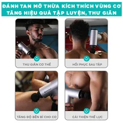 Máy Massage Cầm Tay Đa Năng KINGTECH KH-320 - 6 Cấp Độ Massage Toàn Thân, Pin Sạc 2500mAh, Quà Tặng Lý Tưởng Cho Người Thân
