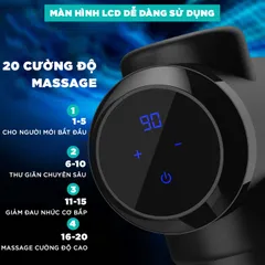 Máy massage cầm tay Kingtech KH-720 - Đa năng, 20 cấp độ massage, Trị liệu giảm đau, Thiết kế nhẹ, Dễ sử dụng, Quà tặng lý tưởng cho sức khỏe