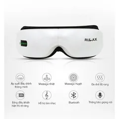 Máy Massage Mắt Thông Minh Rulax Tích Hợp Bluetooth Nghe Nhạc - 5 Chế Độ Massage Cải Thiện Mỏi Mắt và Quầng Thâm