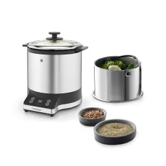 Nồi cơm điện Mini WMF Kuchen 1L - Hộp cơm mang đi tiện lợi - Nấu cơm, hấp, giữ ấm - Phụ kiện tặng kèm và chất liệu Cromargan cao cấp