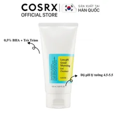 Sữa Rửa Mặt Cosrx Low pH Good Morning Gel Cleanser 150ml - Gel Chăm Sóc Da Dịu Nhẹ, Phù Hợp Mọi Loại Da, Chứa BHA và Tràm Trà