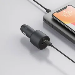 Tẩu Sạc Nhanh Ô Tô 100W Xiaomi CC07ZM (1A1C) - Sạc 2 Thiết Bị Cùng Lúc, Tính Năng Bảo Vệ Thông Minh, Thiết Kế Nhỏ Gọn