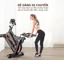 Xe Đạp Tập Thể Dục Jobur Spinbike GH707 - Khung Sườn Cao Cấp, Bàn Đạp Nhôm, Yên Thoáng Khí - Dụng Cụ Tập Luyện Tại Nhà