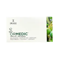 Bộ sản phẩm Image Ormedic làm dịu da - Sữa rửa mặt, mặt nạ, serum và kem dưỡng ẩm cho mọi loại da