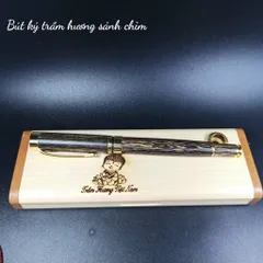 Bút Ký Trầm Hương Sánh Chìm TUDO Kèm Hộp Gỗ Sang Trọng - Đồ Viết Cao Cấp Mang Năng Lượng Tích Cực