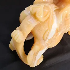 Cặp Tỳ Hưu Đá Ngọc Hoàng Long Để Bàn - Phong Thủy Tài Lộc, May Mắn Cho Bàn Làm Việc, Thần Tài, Quầy Thu Ngân