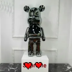 Gấu Bearbrick Mạ Xám Đen DBCP292B Cao 80cm - Món Đồ Chơi Trang Trí Sang Trọng và Dễ Thương cho Không Gian Sống