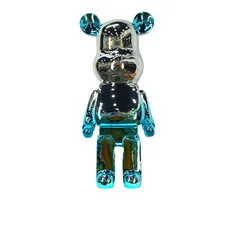 Gấu Bearbrick Cao 80cm Mạ Xanh Ngọc Bạc DBCP292A - Đồ Chơi Trưng Bày Cao Cấp, Sang Trọng và Dễ Thương
