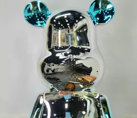 Gấu Bearbrick Cao 80cm Mạ Xanh Ngọc Bạc DBCP292A - Đồ Chơi Trưng Bày Cao Cấp, Sang Trọng và Dễ Thương