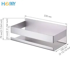 Kệ phòng tắm Inox 304 HOBBY Home Decor KCNX23 - Dán tường gạch men, thiết kế hiện đại, chống gỉ, tiện lợi sử dụng trong nhà tắm